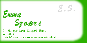 emma szopri business card